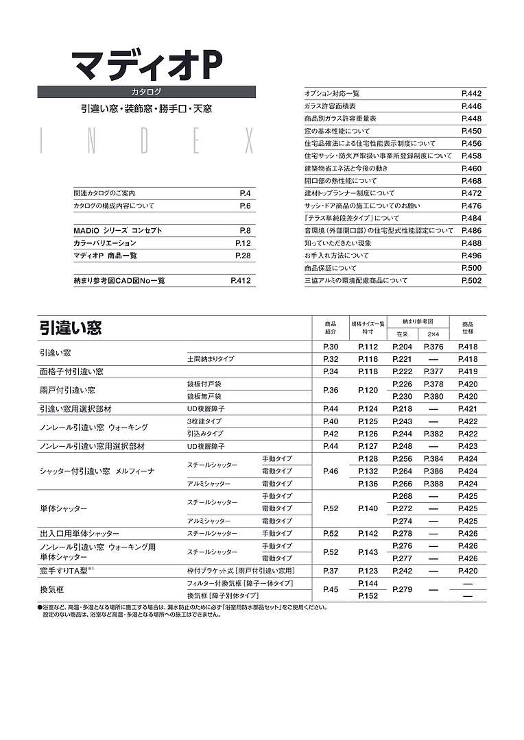 三協アルミ　カタログ　まとめ売り 旧版 マディオP 総合カタログ（2022年11月改訂版）